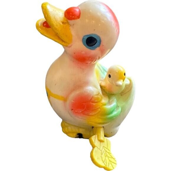 Vintage Celluloid Wind up Duck Toy Mid Century SAITO Waddling Plastic Duck Kitsc - Picture 6 of 12